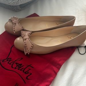 Christian Louboutin nude flats